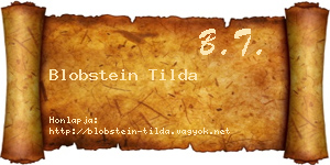 Blobstein Tilda névjegykártya